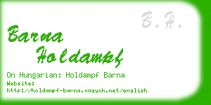 barna holdampf business card